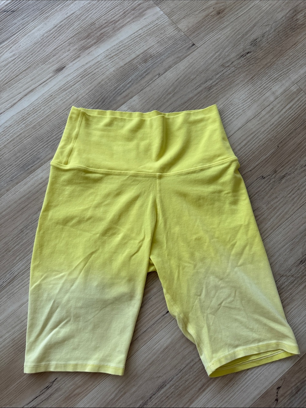 Electric & Rose Bright Yellow High-Waist Bike Shorts